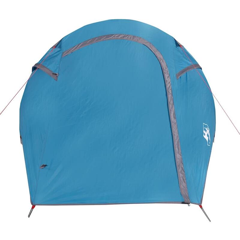 Cort de camping modern vidaXL, impermeabil, pentru 3 persoane, albastru