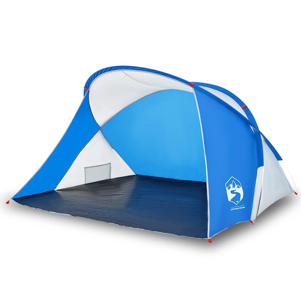 Tienda de playa pop-up VidaXL para 2 personas, impermeable, azul 4/7
