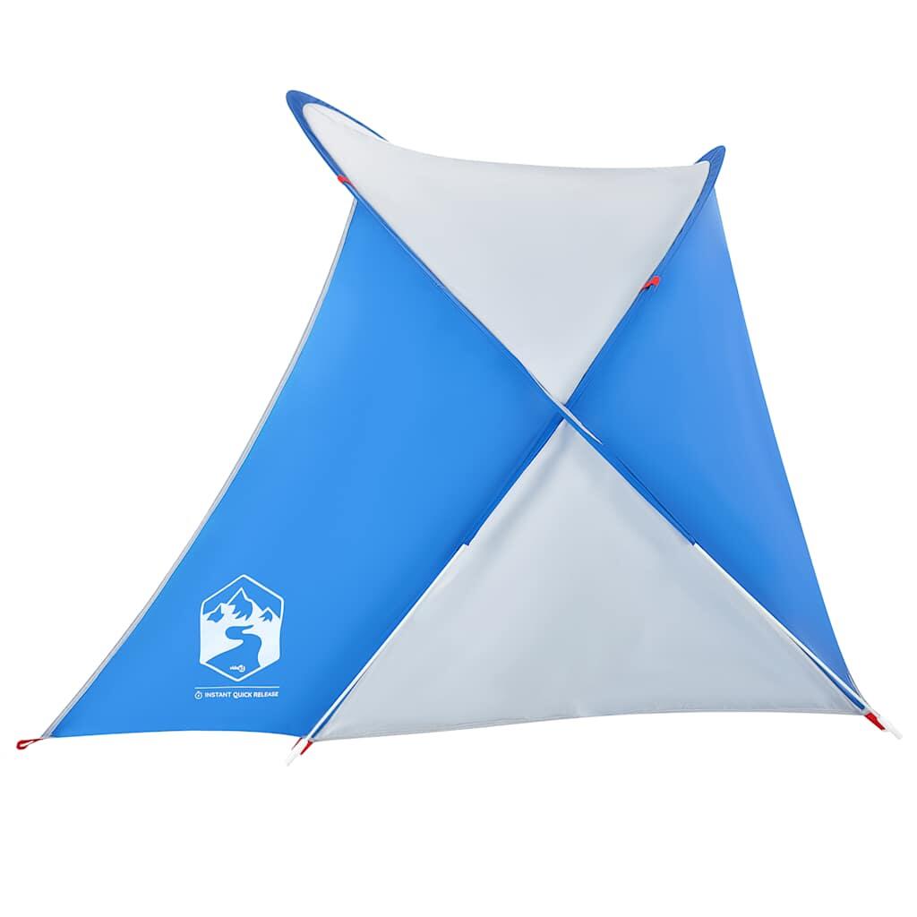 Tienda de playa pop-up VidaXL para 2 personas, impermeable, azul 6/7