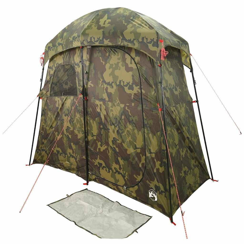 VidaXL tenda doccia 2 persone impermeabile mimetico 5/7