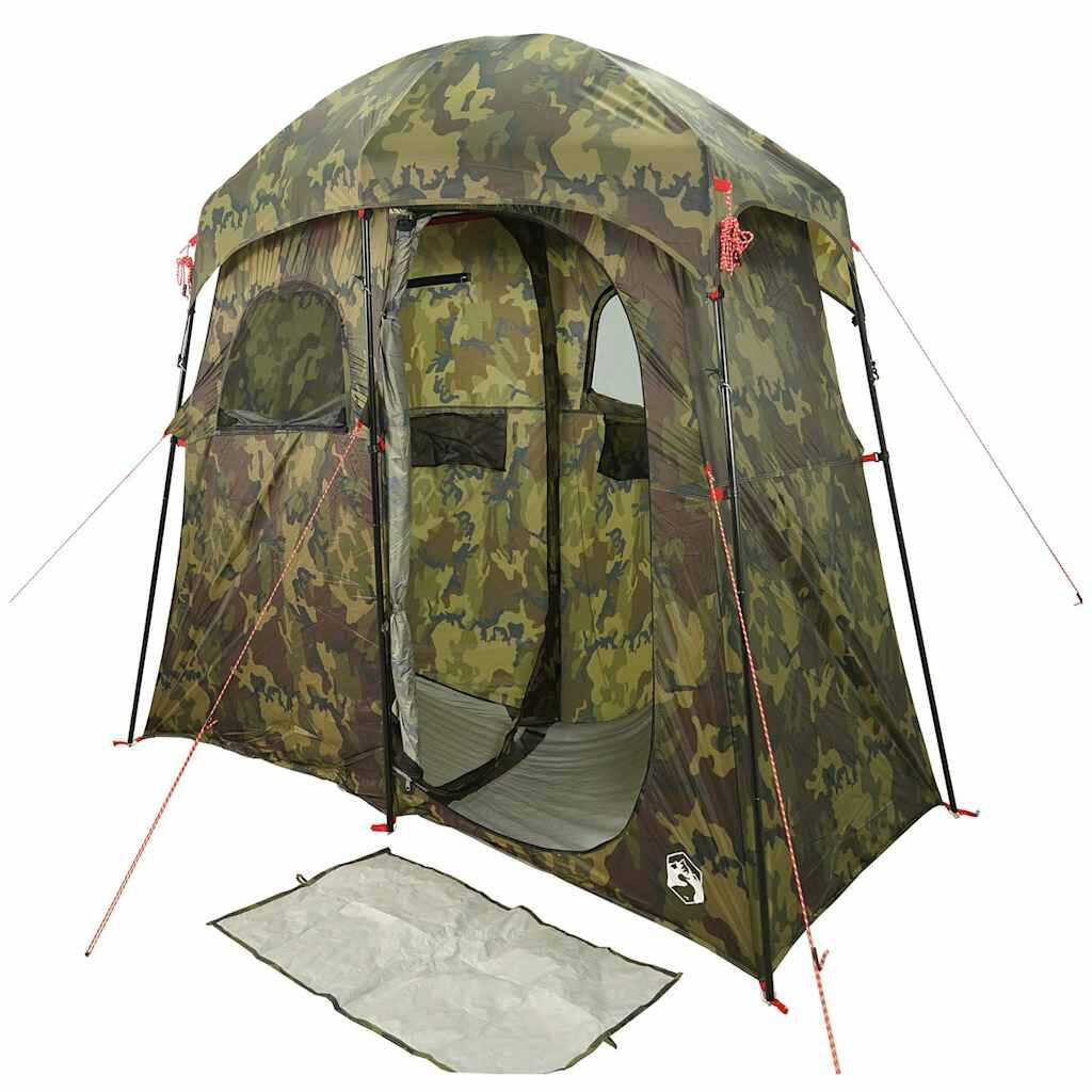 VidaXL tenda doccia 2 persone impermeabile mimetico 4/7