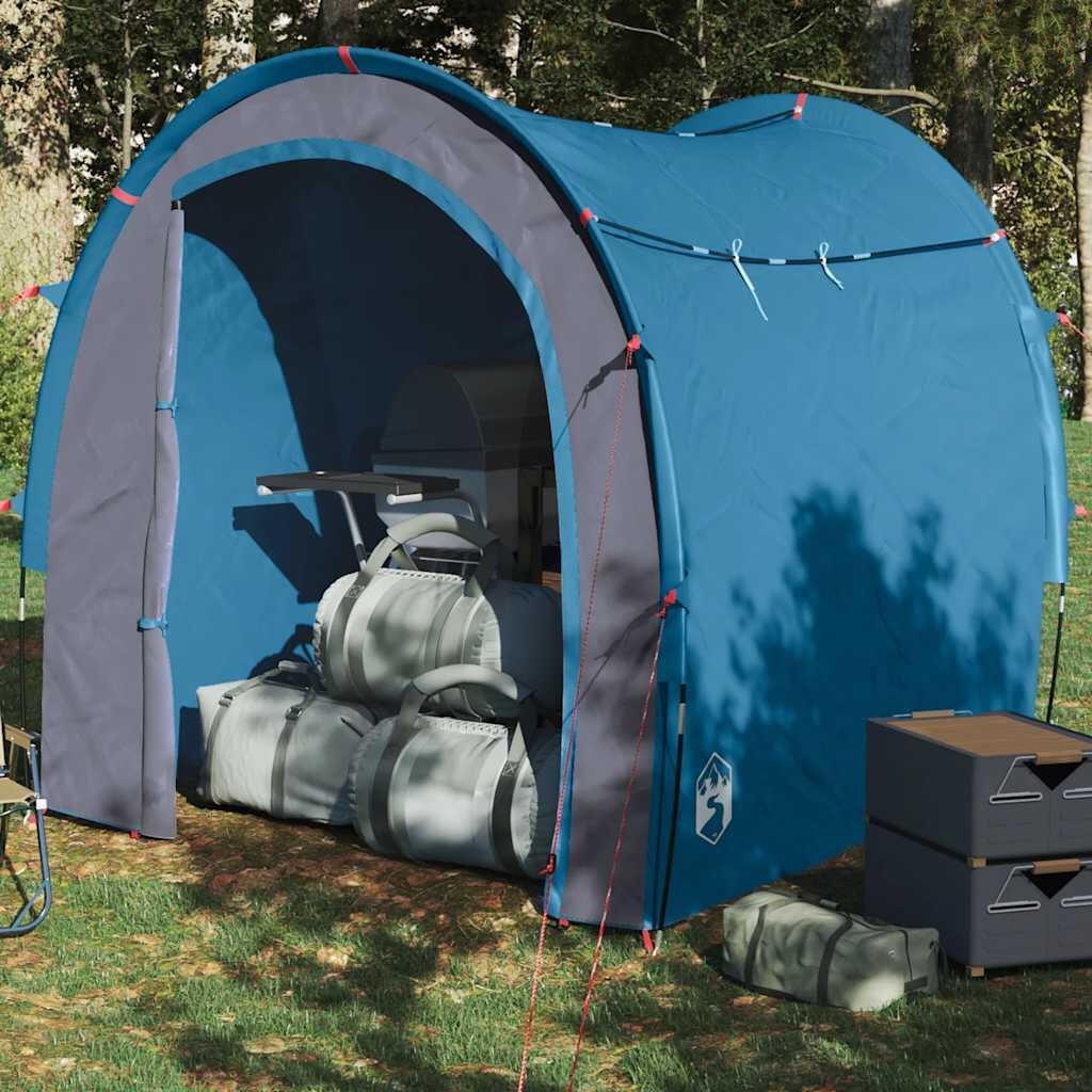 VIDAXL Wasserdichtes Lagerzelt in Blau für Familiencamping