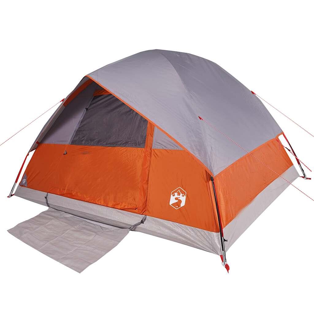 VidaXL Kuppelzelt für 6 Personen wasserdicht orange 4/7