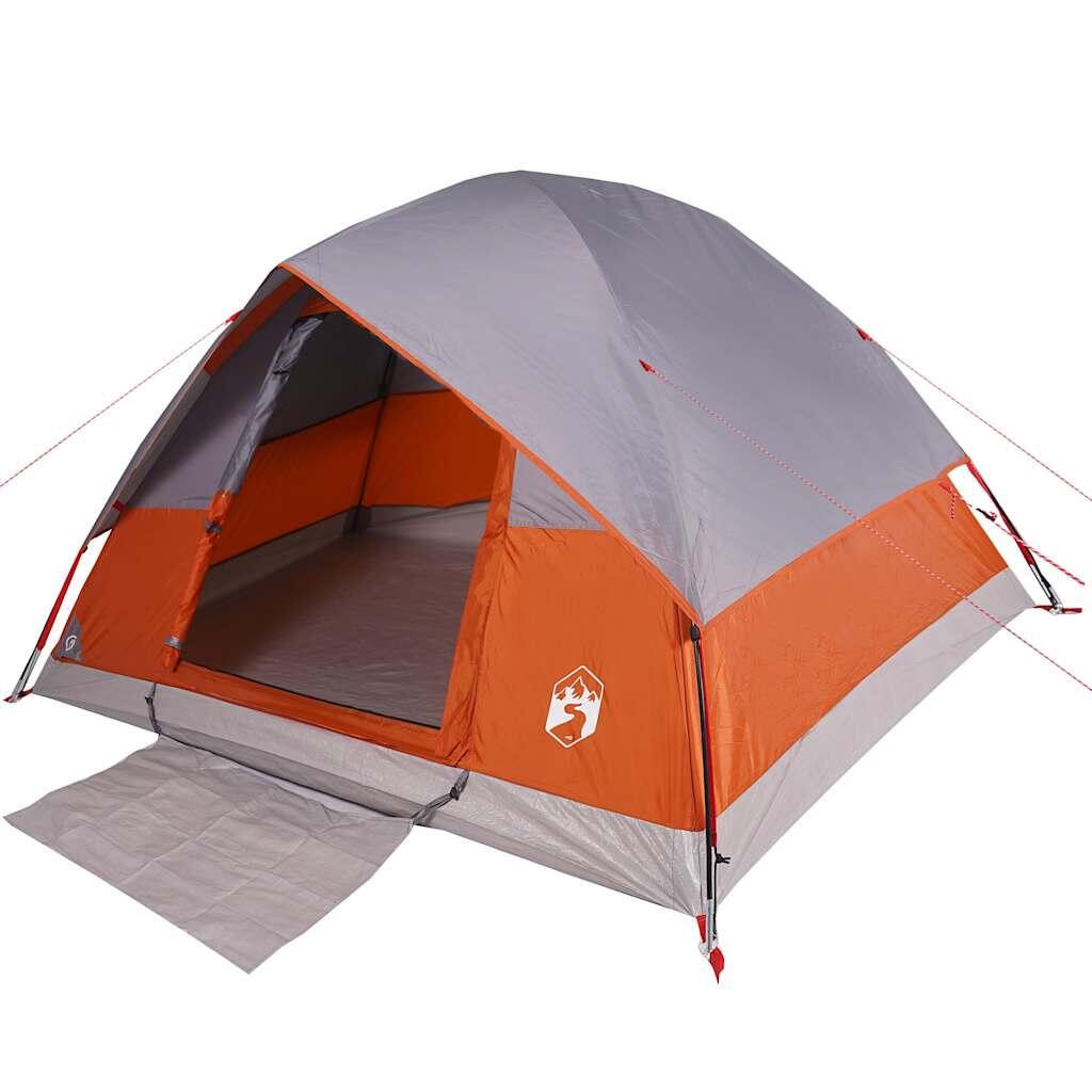 VidaXL Kuppelzelt für 6 Personen wasserdicht orange 6/7