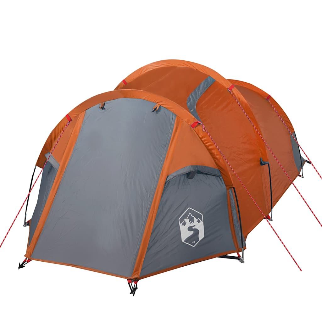 Tente Tunnel Vidaxl 3 personnes imperméable en orange 5/7