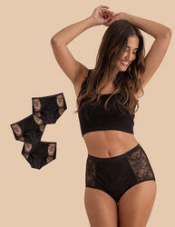 Pack 3 Culottes menstruelles flux abondants en coton Noah