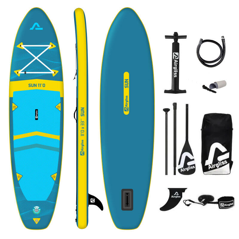 AIRGLISS PACK GONFLABLE PADDLE AIRGLISS SUN 11.0 FÜR BIS ZU 2 PERSONEN (max. 170kg)