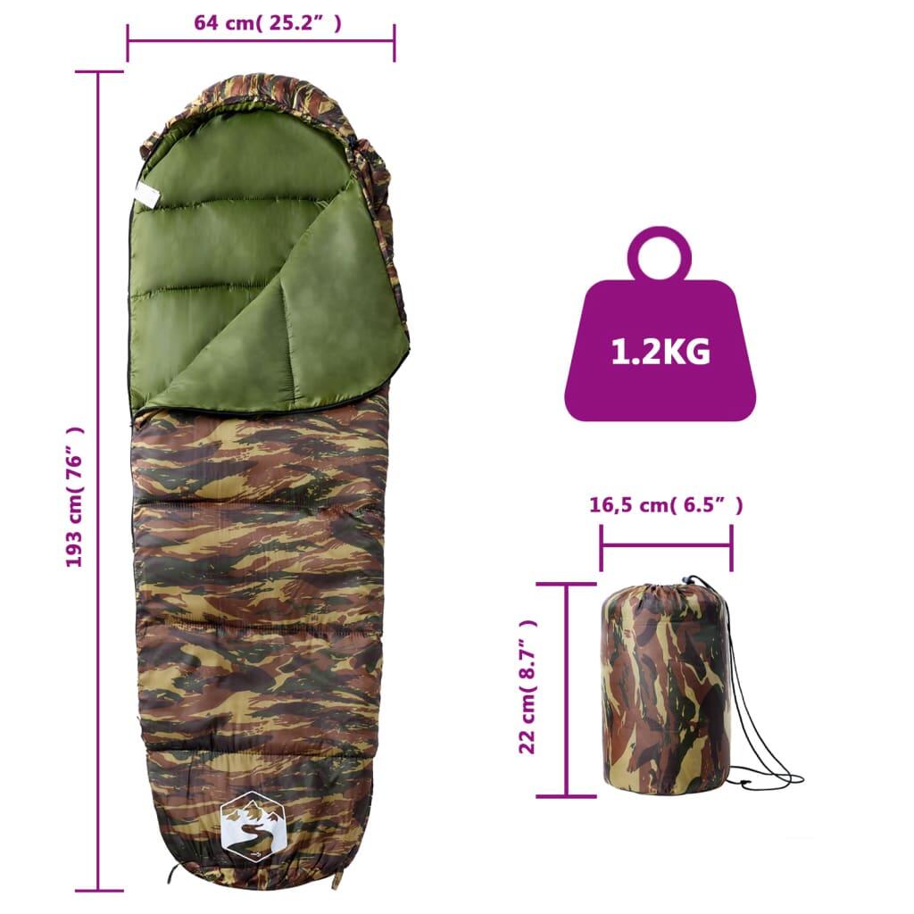 Saco de dormir tipo momia de camping para adultos 3 estaciones 5/6