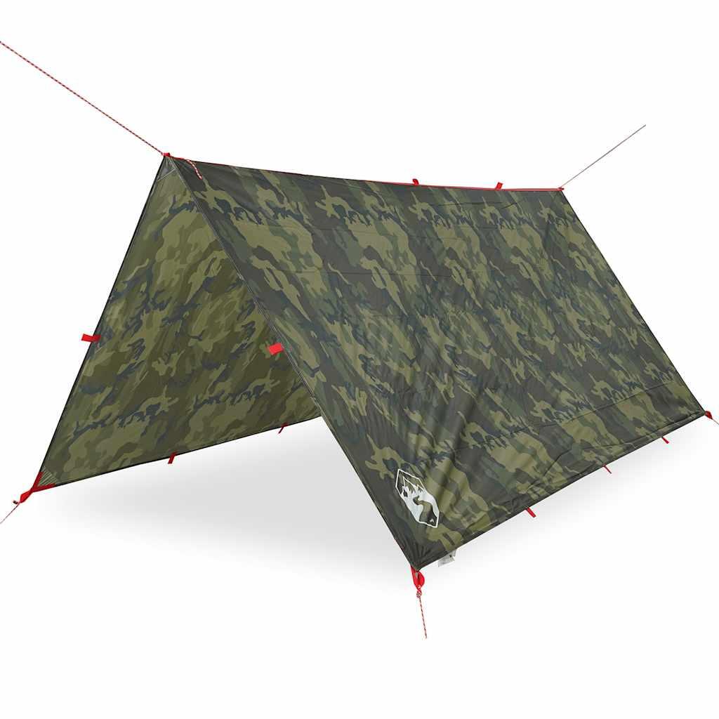 VidaXL tendalino da campeggio impermeabile 306x306 cm camouflage 2/7