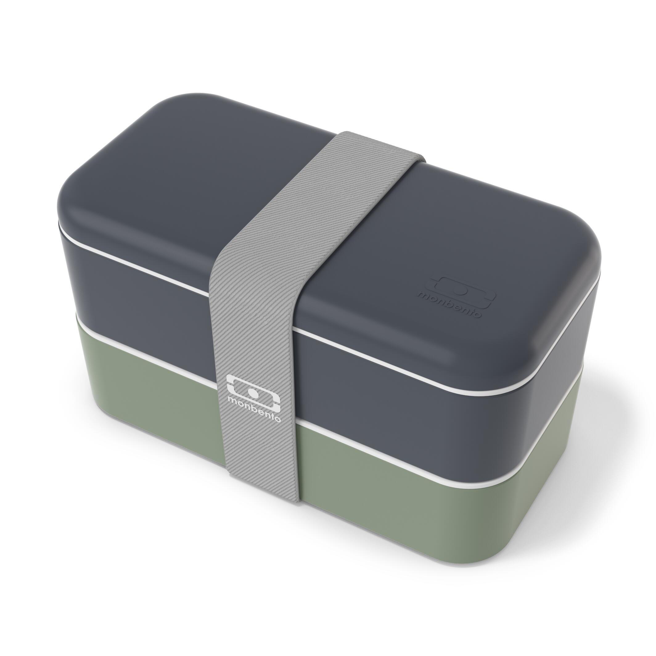 Monbento - Boite Repas 2x500ml - 1l|adulte |bureau, Pique-nique|made In France|original - Lunchbox - Bleu|vert - 1 L - Decathlon