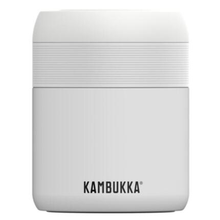 Kambukka Bora 600ml Lunchbox Edelstahl auslaufsicher vakuumisoliert Chalk White