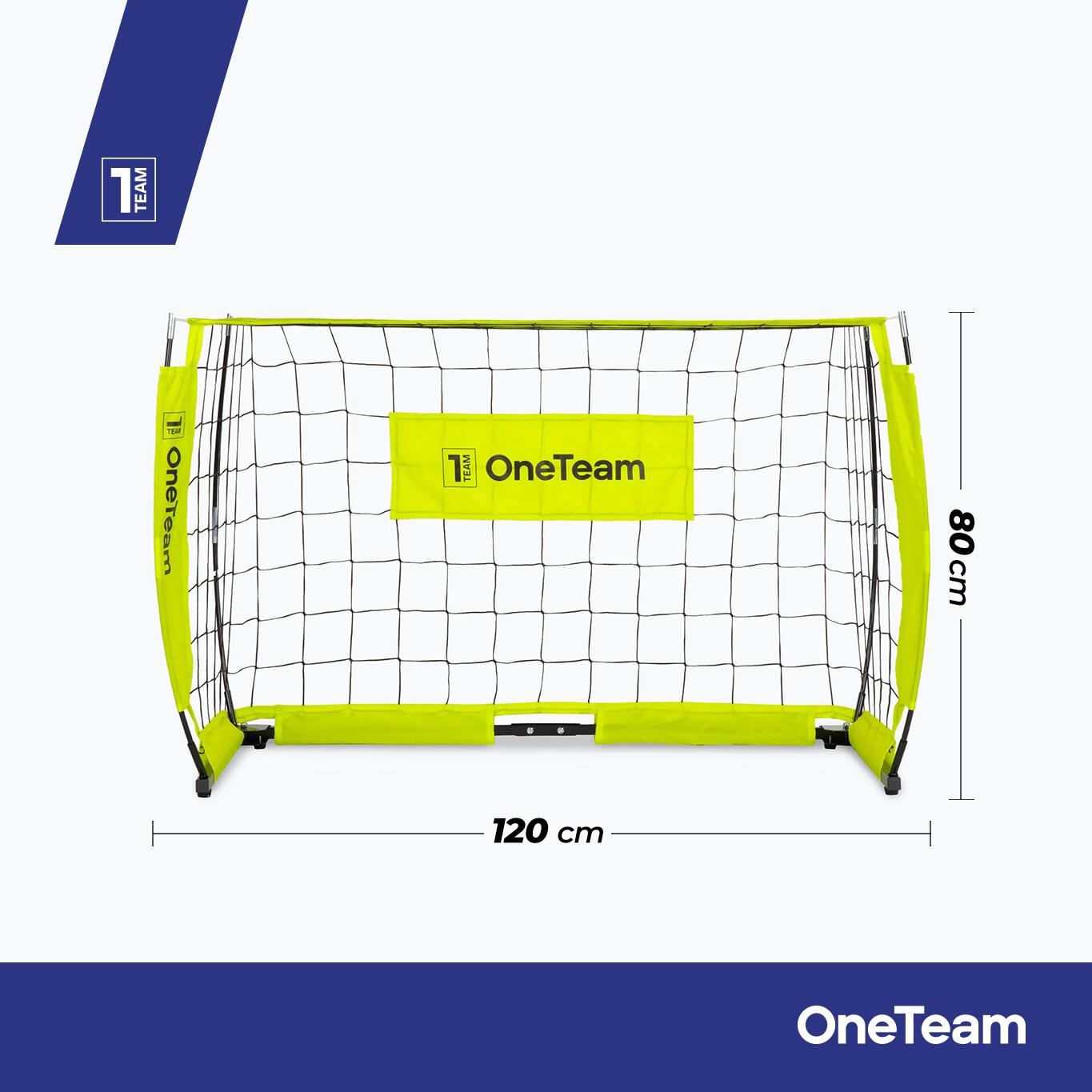 Bramka do piłki nożnej OneTeam Flex Square 120 x 80 cm 2/7