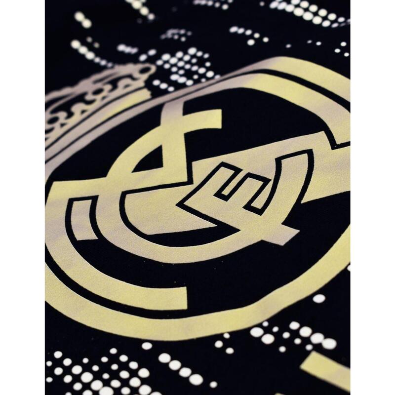 Real Madrid Kinder-T-Shirt mit Wappen – schwarz-gold