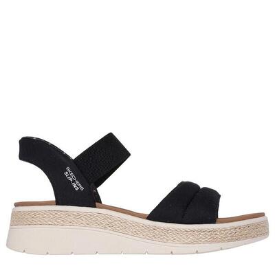 Sandalia Ergonomica Mujer Skechers Slip-ins Bobs Sun Ray Negra