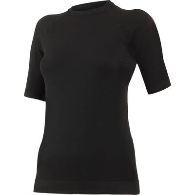 Maglia intima tecnica - Ciclismo - Donna - Senza cuciture antibatterica - Nero
