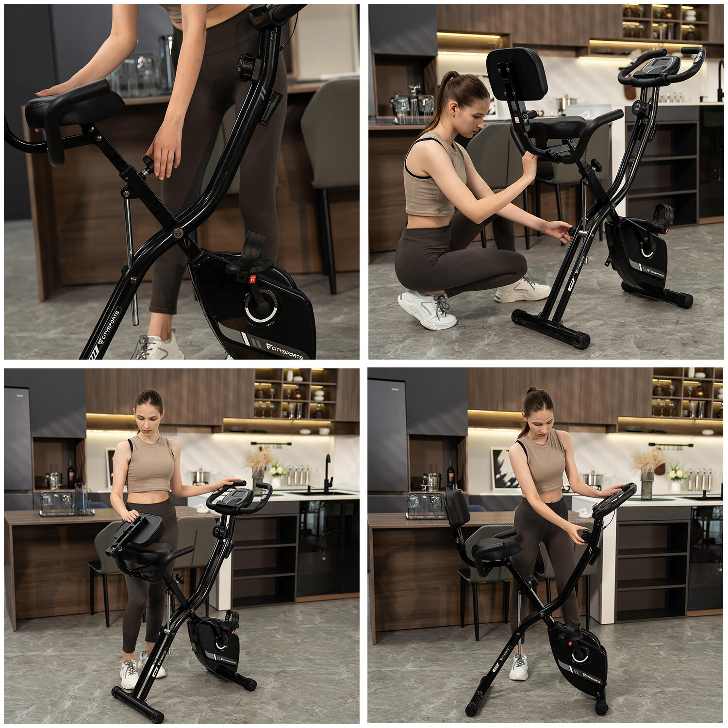 Opvouwbare Hometrainer, Opvouwbare Hometrainer voor Cardiotraining Thuis 5/6