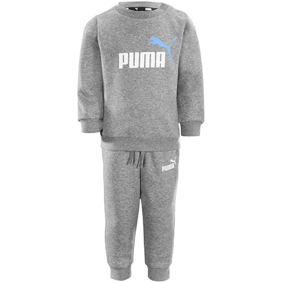 Tracksuit Puma Jr Mini Cats Jogger Set, Gray, Kids