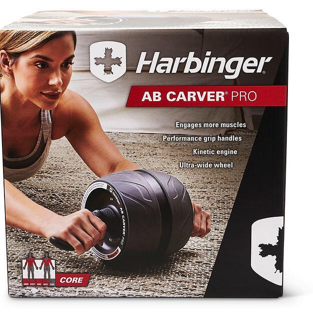 Roue Abdominale Perfect Fitness Ab Carver Pro - Ultra Large - Avec Genouillère - Noir