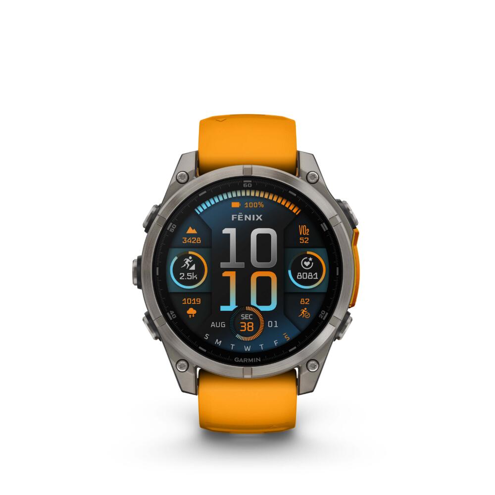 Fenix 8 47mm AMOLED Watch - Sapphire Graphite DLC Titanium/Spark