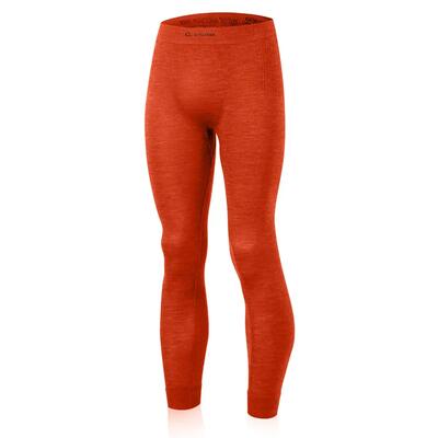 Baselayer leggings - cycling - men - mateo - seamless, merino 93% - orange