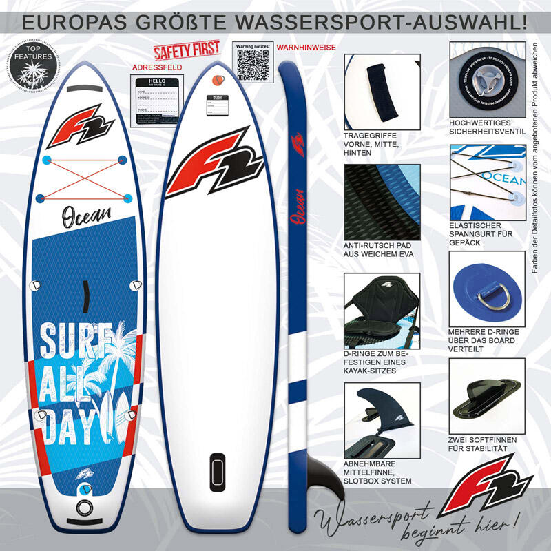 Paddleboard F2 Ocean Boy 9'2'' BLUE