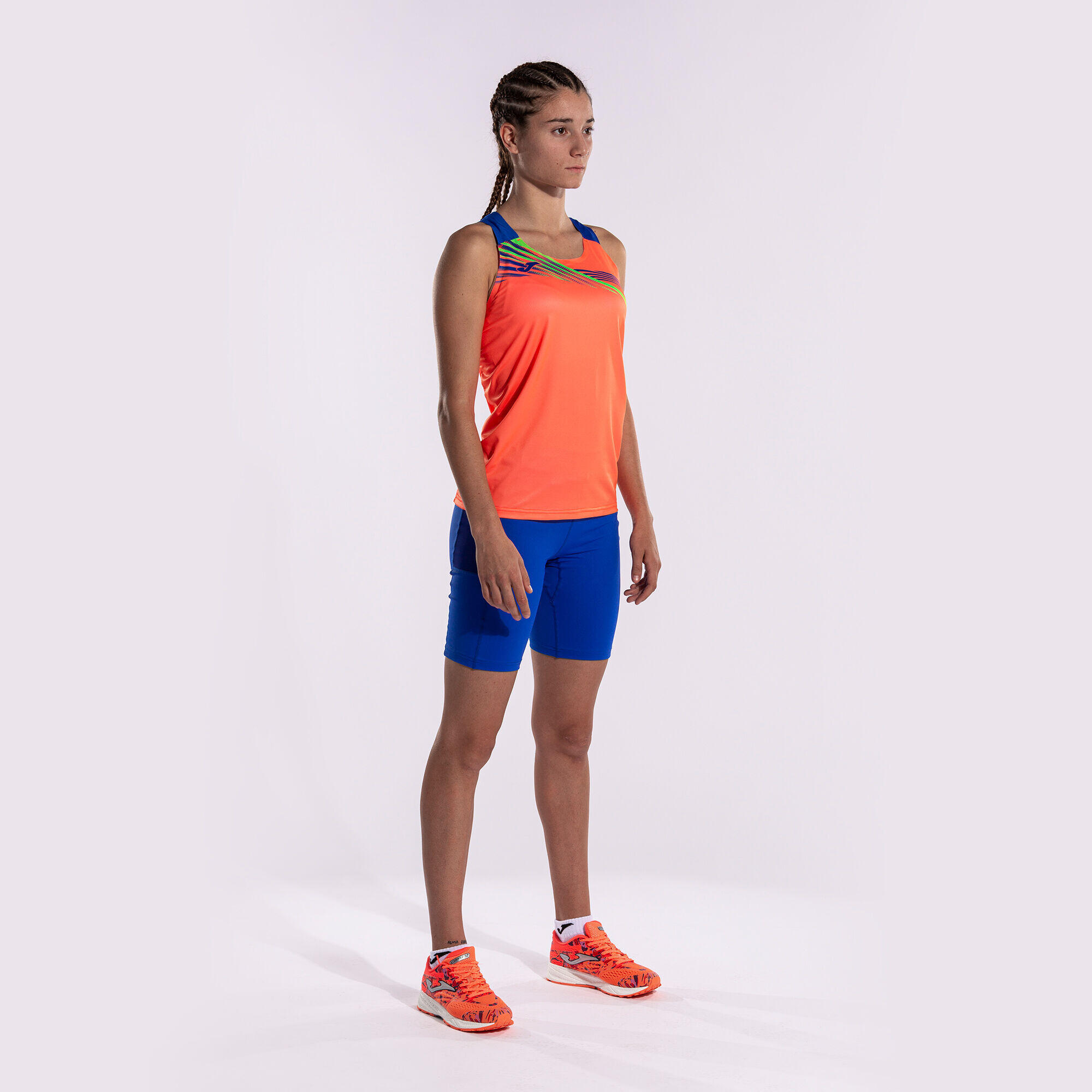 T-Shirt De Alça Running Mulher Joma Elite X Coral Fluor 6/6