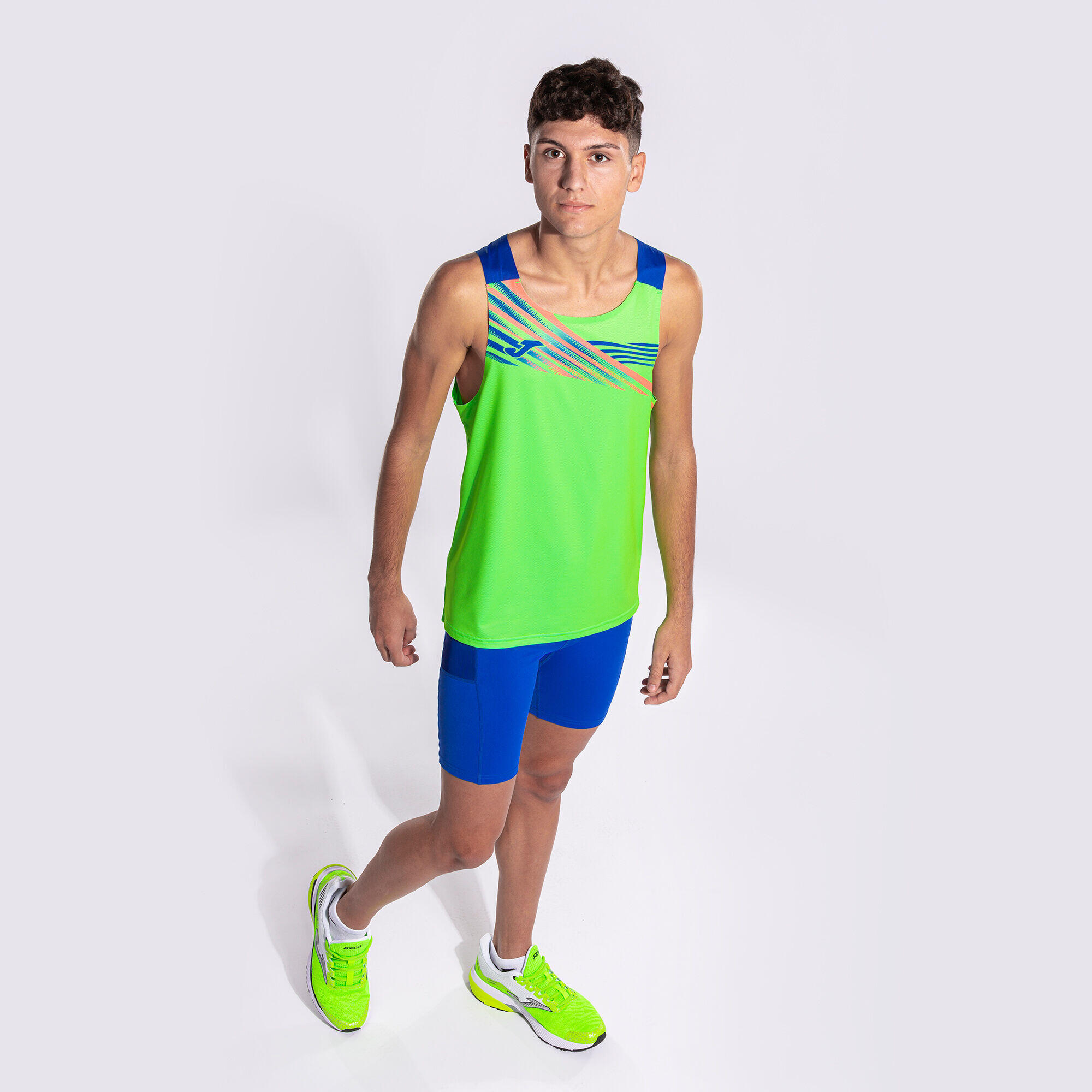 Camiseta Sin Mangas Running Niños Joma Elite X Verde Flúor 7/7