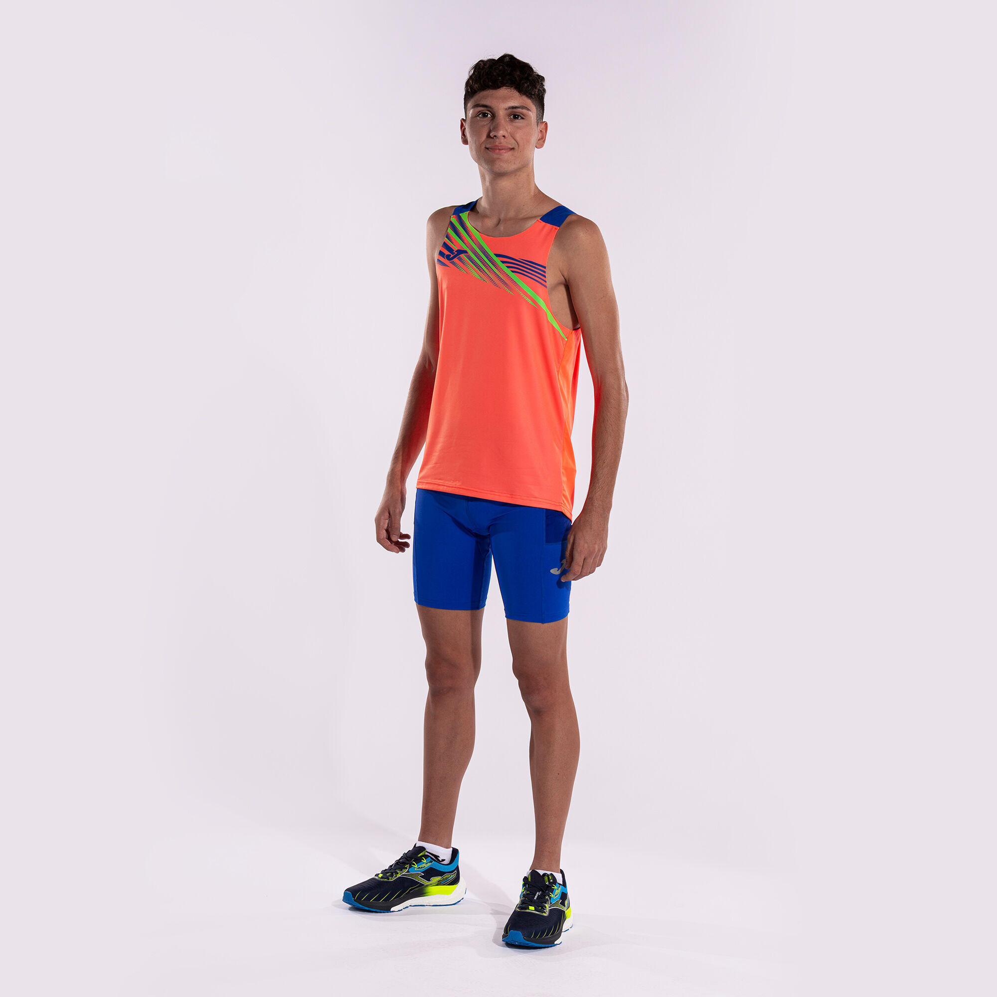 Camiseta Sin Mangas Running Niños Joma Elite X Coral Flúor 6/6