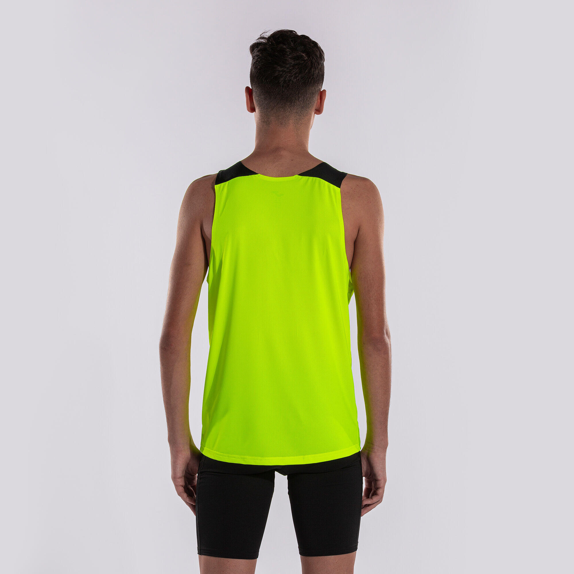 Camiseta Sin Mangas Running Niños Joma Elite X Amarillo Flúor 4/7