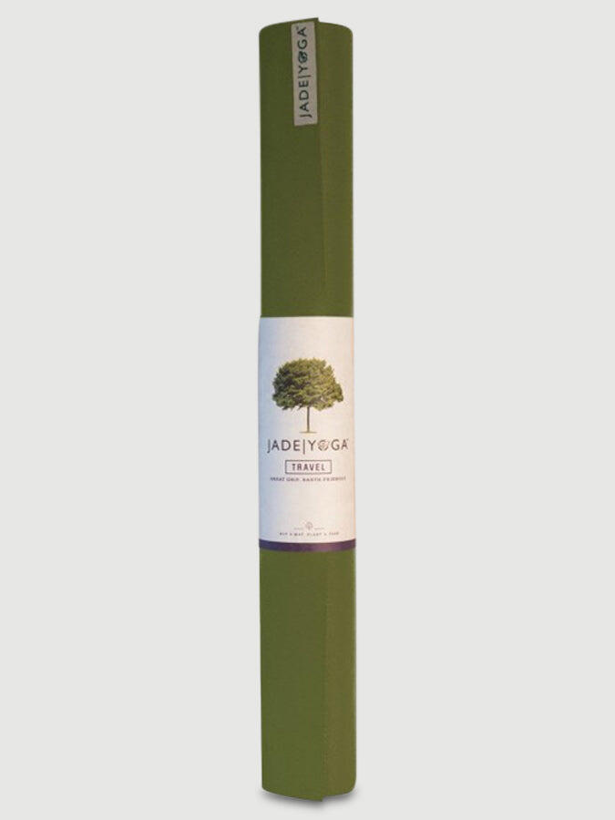 Jade Yoga 68 Inch Travel Yoga Mat 3mm - Olive Green 4/4