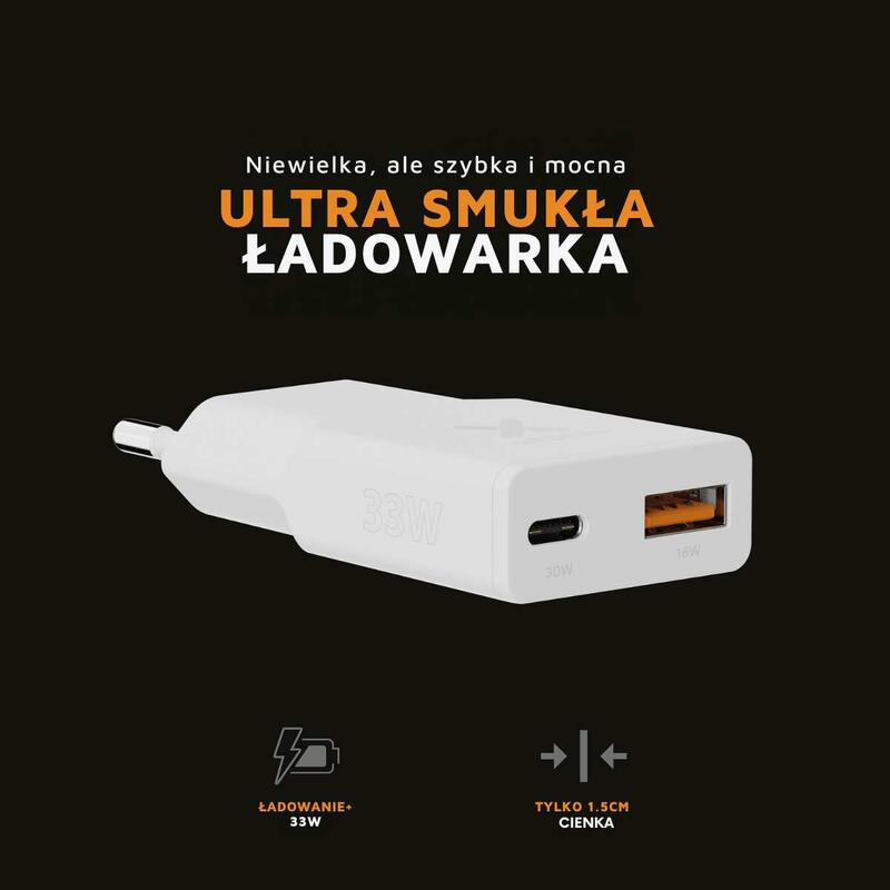 XTORM  Ładowarka sieciowa Slime Line Go2 33W Go2 biała