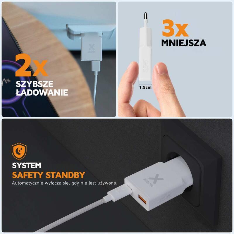 XTORM  Ładowarka sieciowa Slime Line Go2 33W Go2 biała