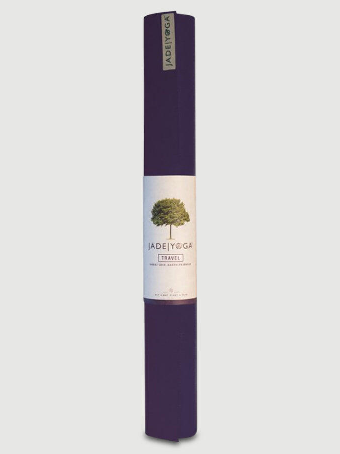 Jade Yoga 68 Inch Travel Yoga Mat 3mm - Purple 4/4