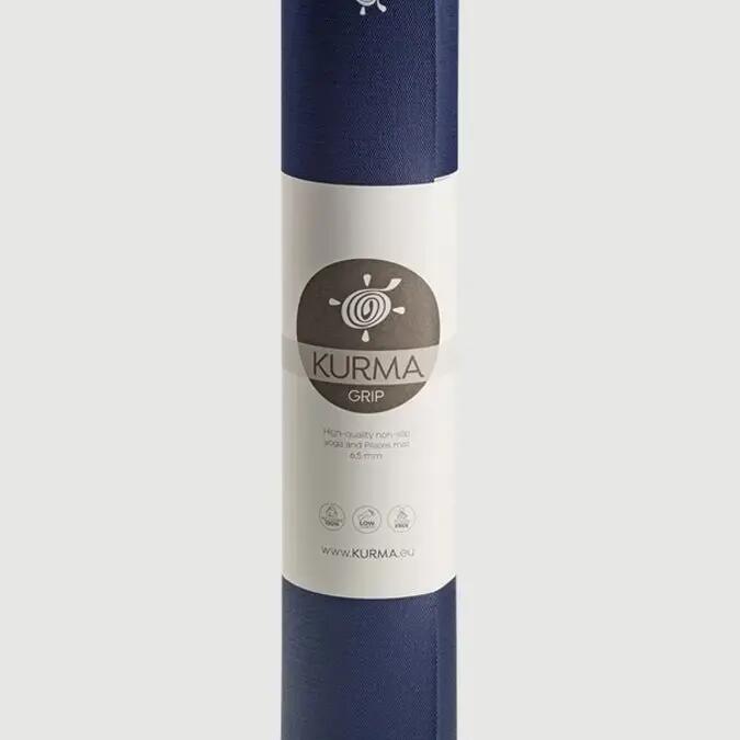 Постелка за йога Kurma Grip 6.5 мм - тъмносиня