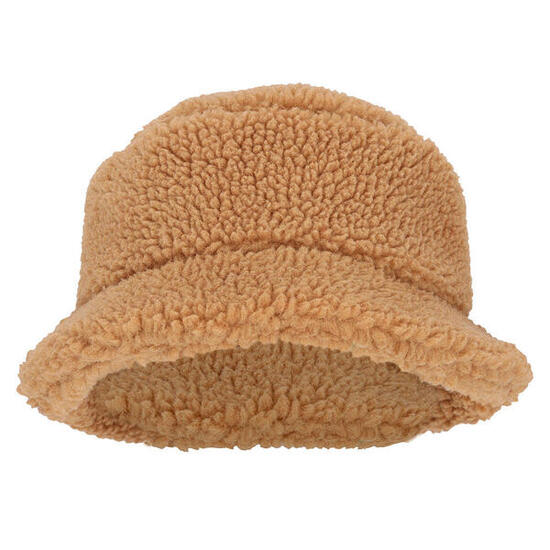 Bonnet en laine Teddy pour femme couleur camel taille unique