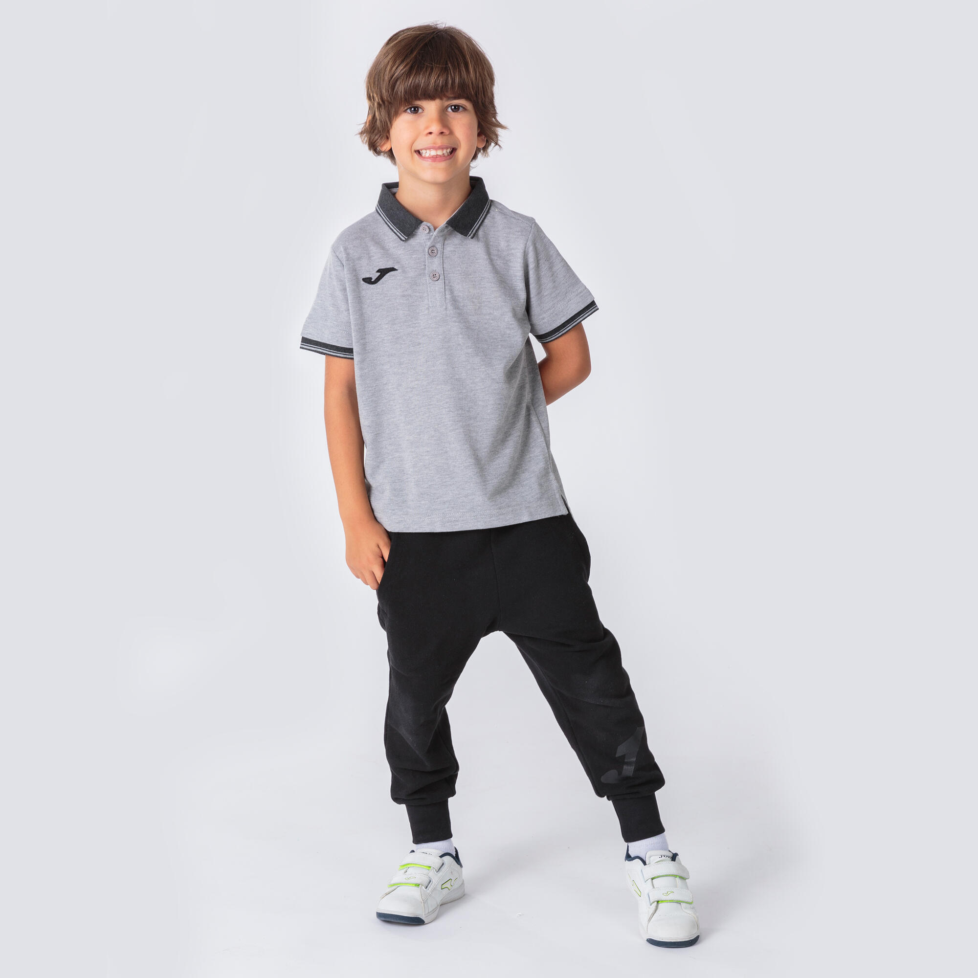 Polo Manga Corta Niños Joma Bali II Gris 5/5