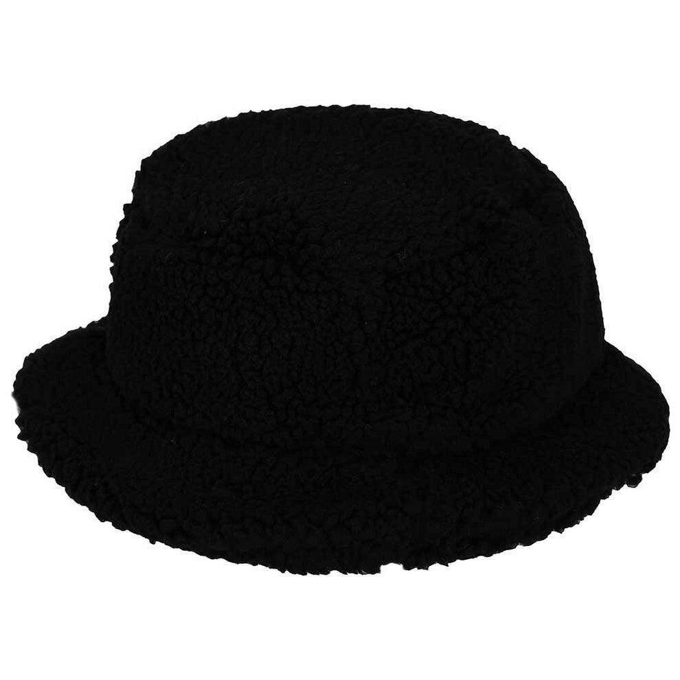 Bonnet Teddy en laine noir pour femme taille unique 2/3