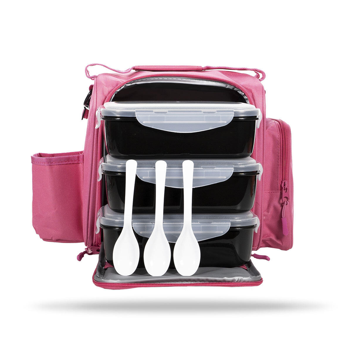 Borsa per alimenti fitness con contenitori 10,2 L rosa FIT Prep 4/5