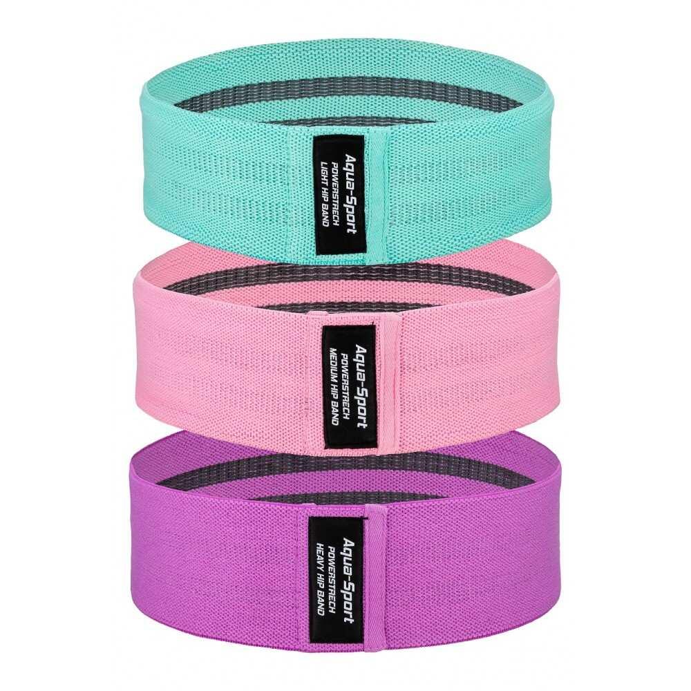 Zestaw 3 gum do ćwiczeń fitness aqua-sport powerstrech hip band 2/5