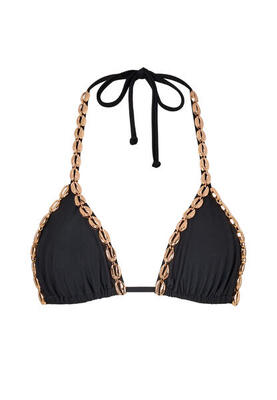 Bikinioberteil Gold Shells Trim Edge Triangle Top