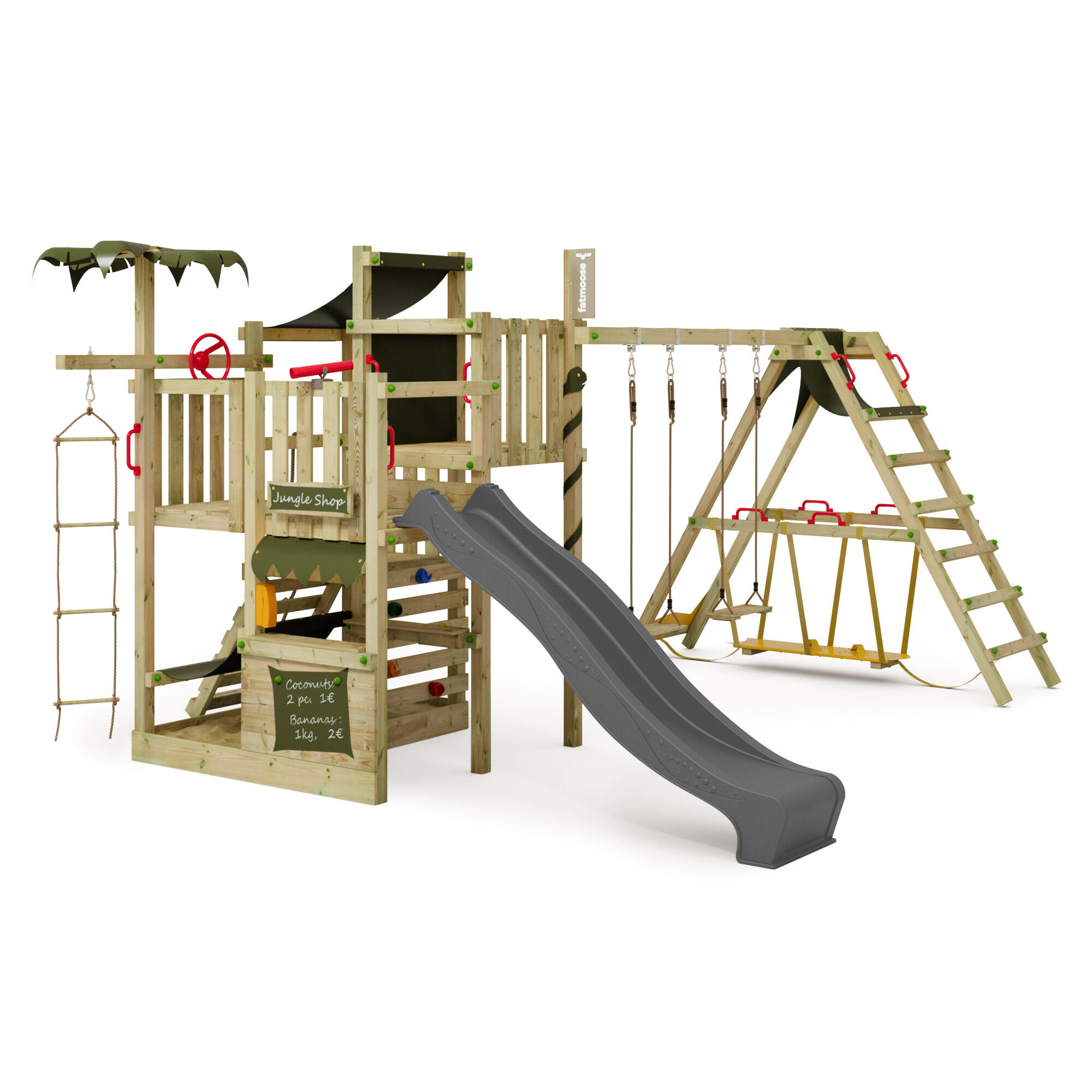 Fatmoose - Aire De Jeux Crazycoconut Avec Surfswing - Aire De Jeu - Gris|marron - No Size - Decathlon