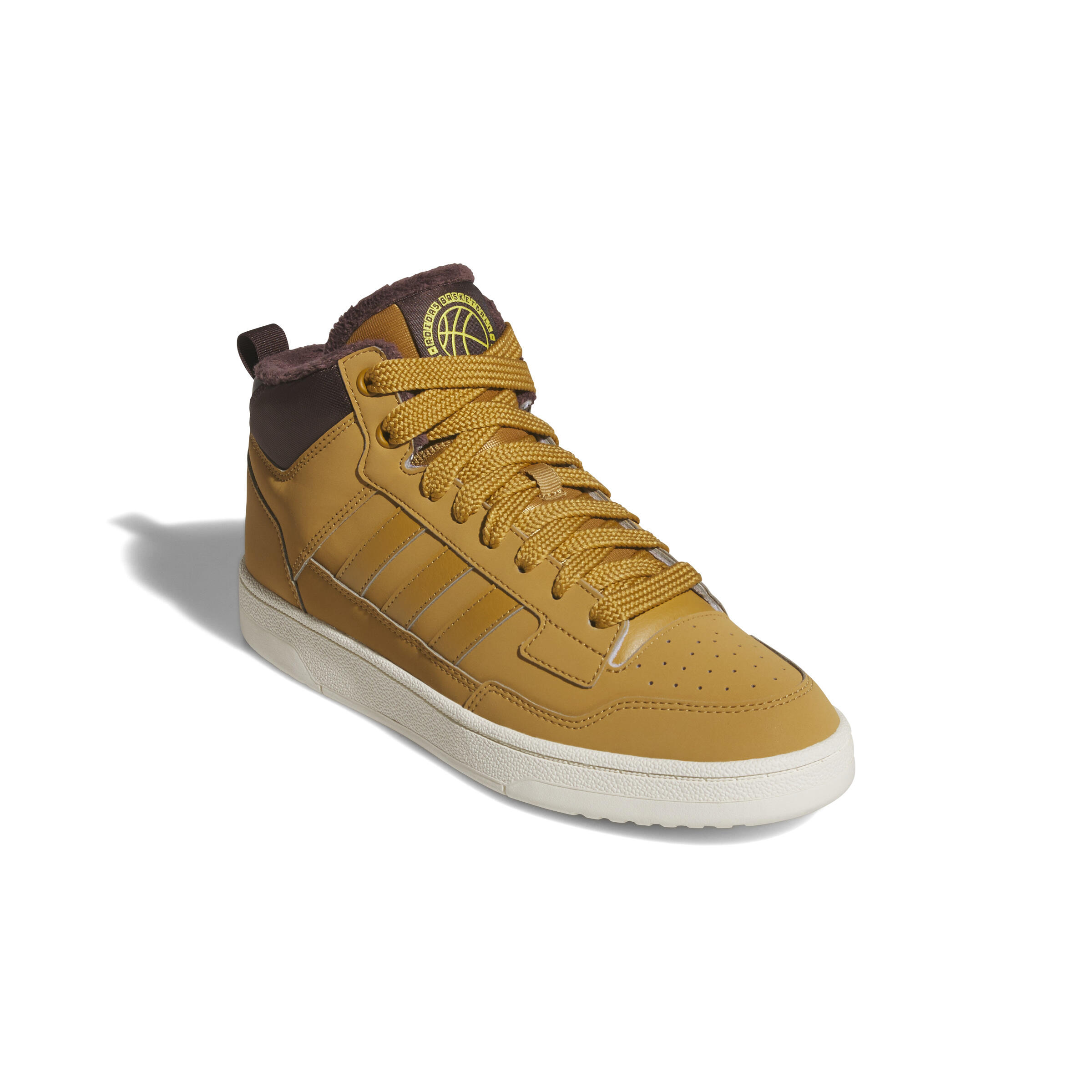 Scarpe Uomo Adidas Rapid Court Mid Winterized marrone 3/7