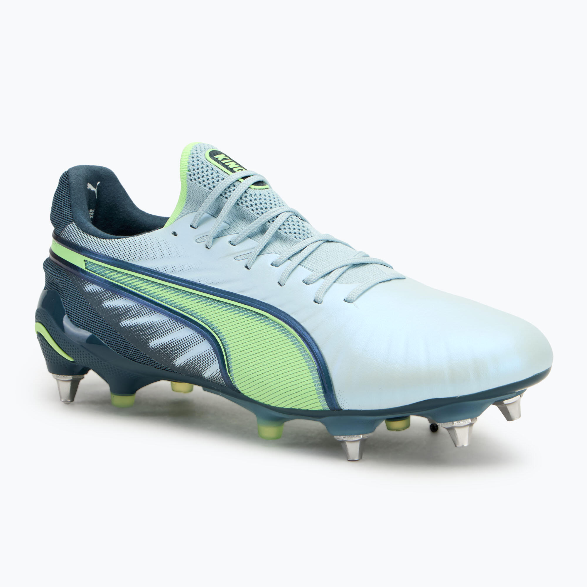Puma - Chaussures De Football Pour Hommes Puma King Ultimate Mxsg Ed Dew/fizzy Apple - Chaussures De Football - Bleu - 41 - Decathlon