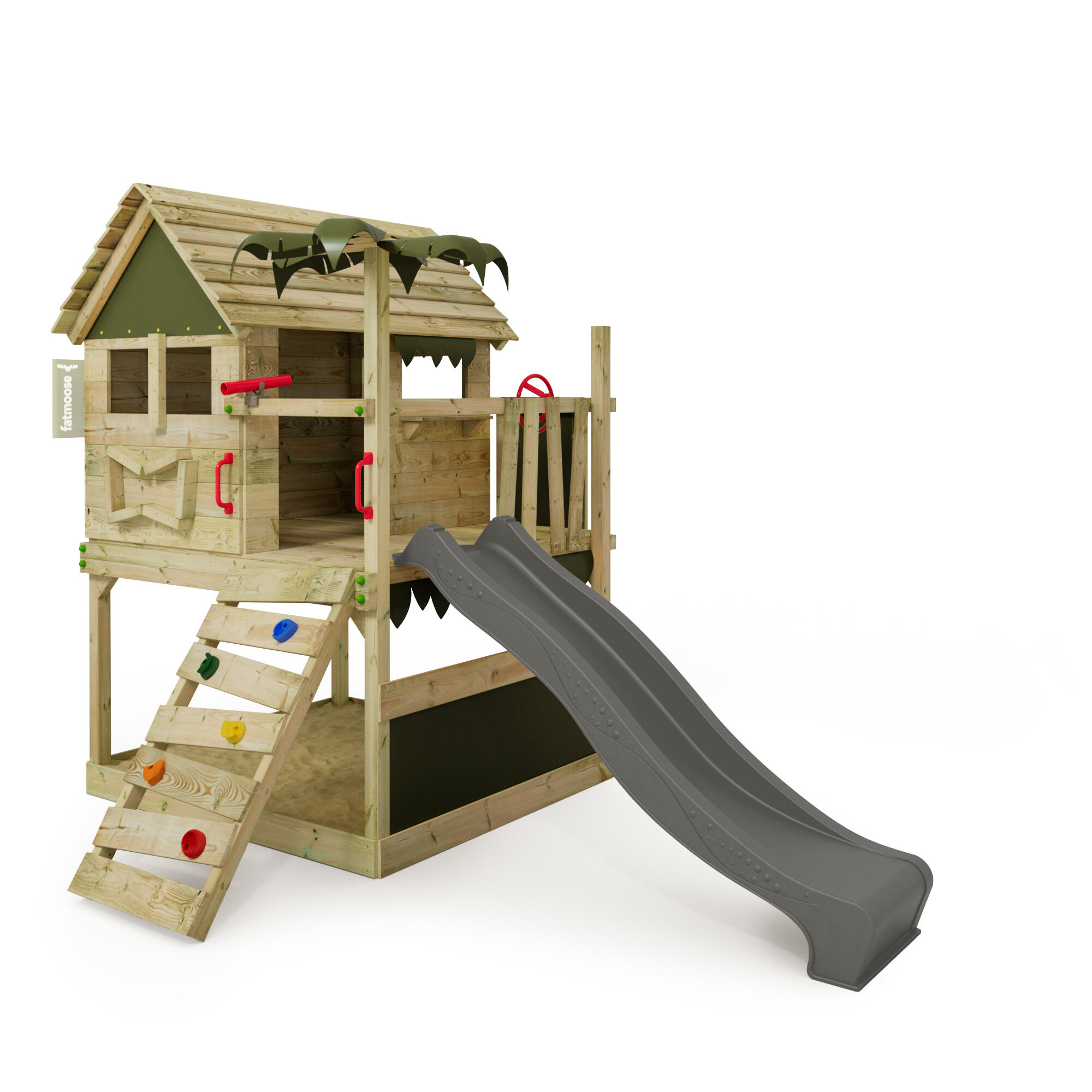 Fatmoose - Aire De Jeux Tikataka Avec Toboggan - Aire De Jeu - Gris|marron - No Size - Decathlon