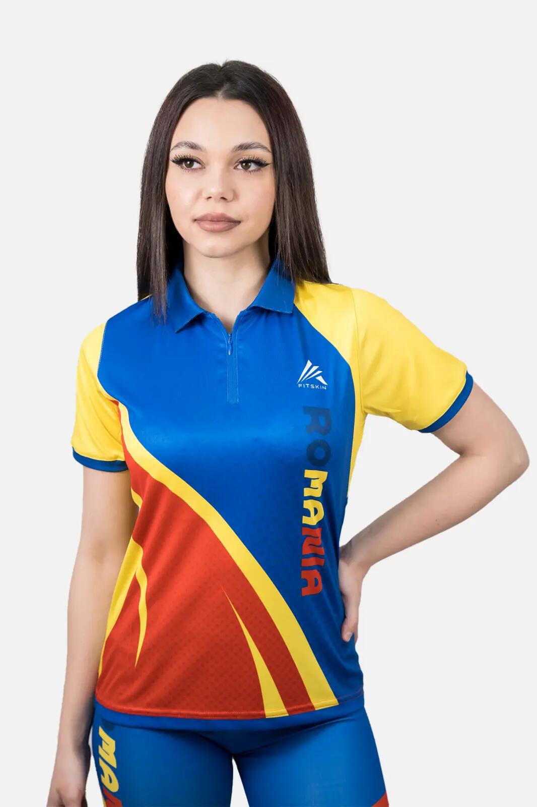 Tricou Polo Fitskin Romania Feminin 1/4