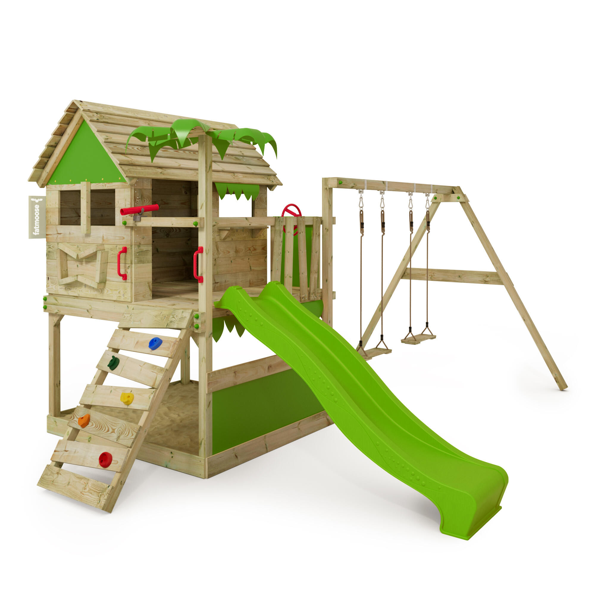 Fatmoose - Aire De Jeux Tikataka Avec Balançoire - Aire De Jeu - Vert - No Size - Decathlon