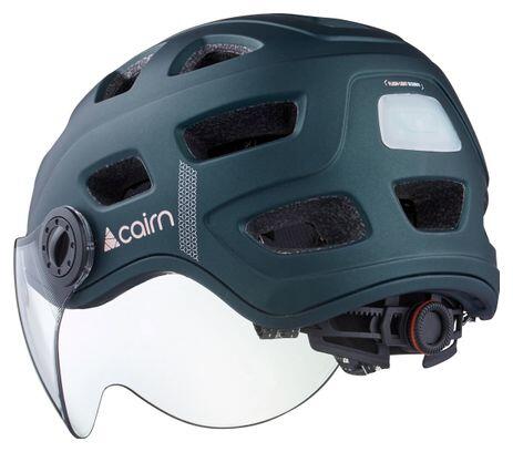 Casque Urbain Cairn Quartz Transparent Visor Led Usb Bleu 2/3