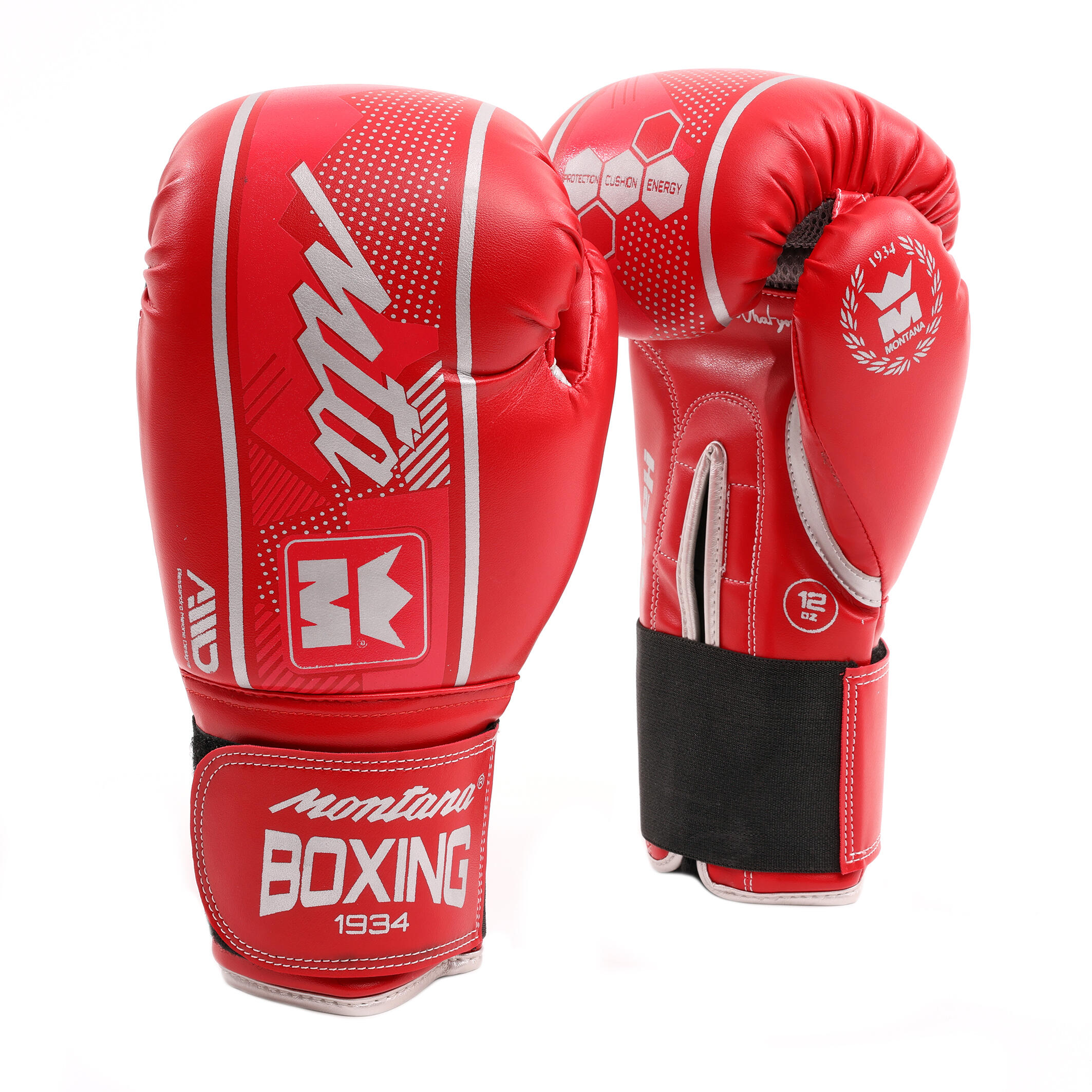 Montana - Gants De Boxe Montana Hawk - Gants De Boxe - Rouge - 10 Oz - Decathlon