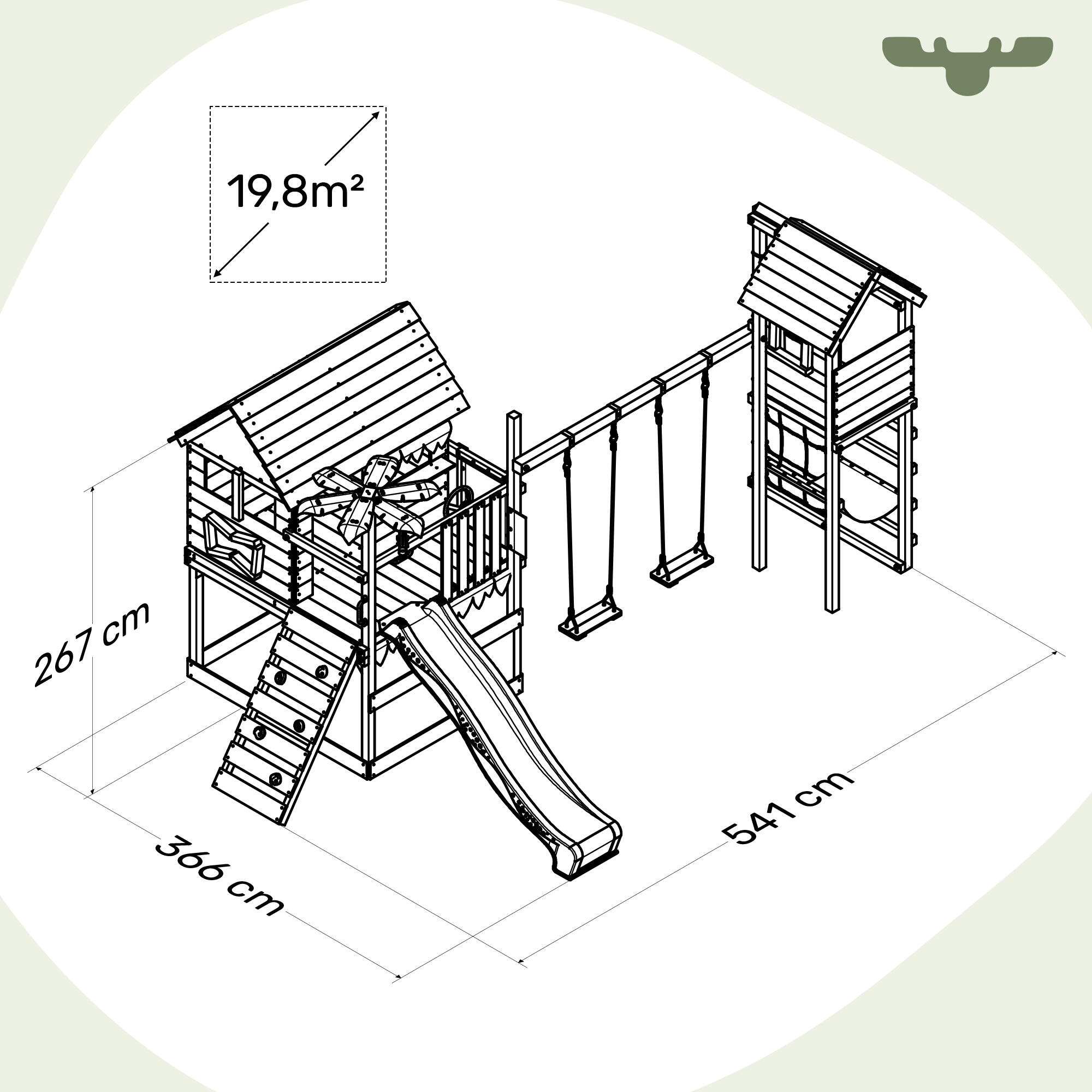 Spielturm TikaTaka mit Turmanbau 5/7