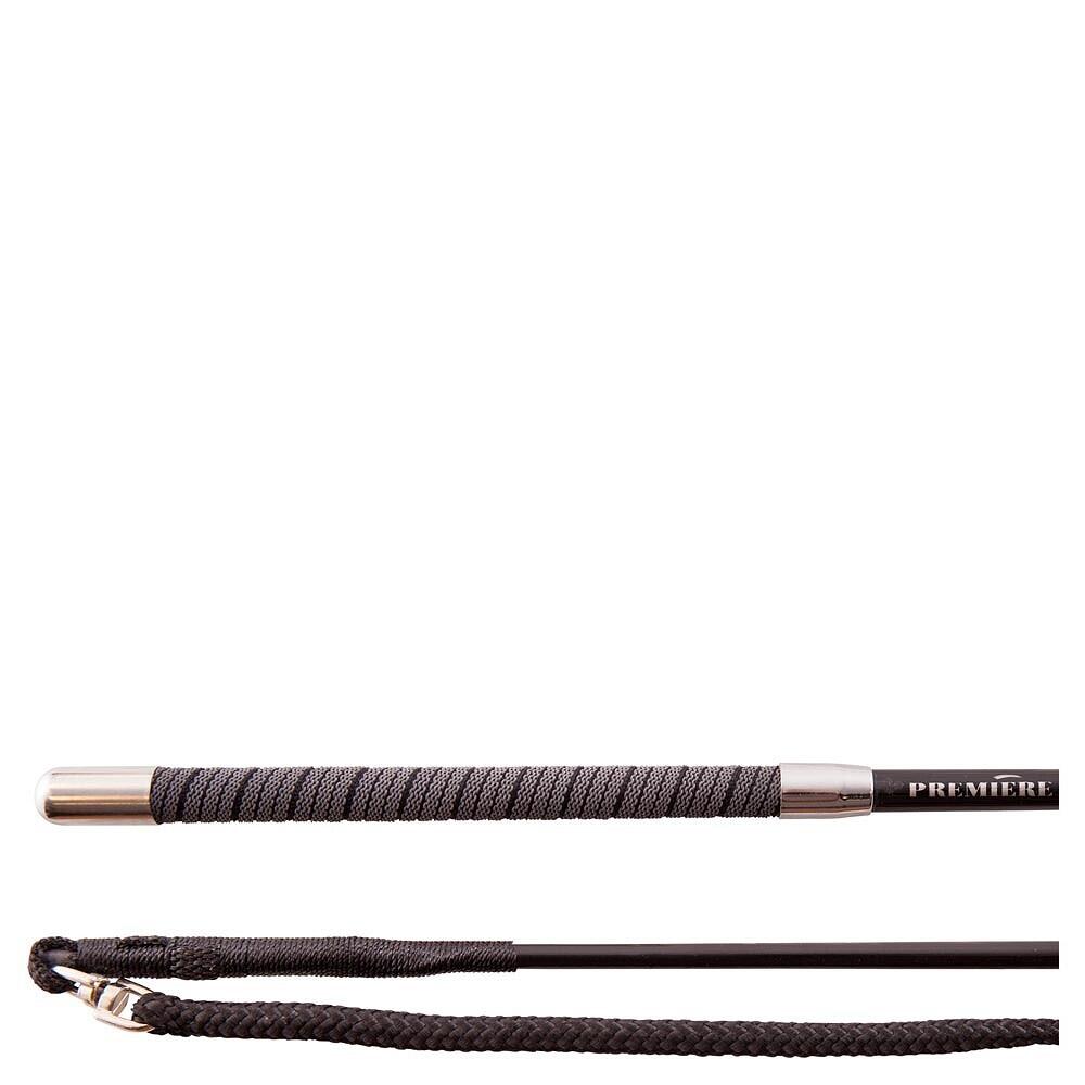 Premiere - Chambrière Équitation Avec Poignée Antidérapante + Meche Nylon Premiere Deimos - Chambrière - Noir - 180 Cm - Decathlon
